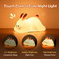 Cute touch control bunny night light with 3 brightness levels for sleep, night care, and parties