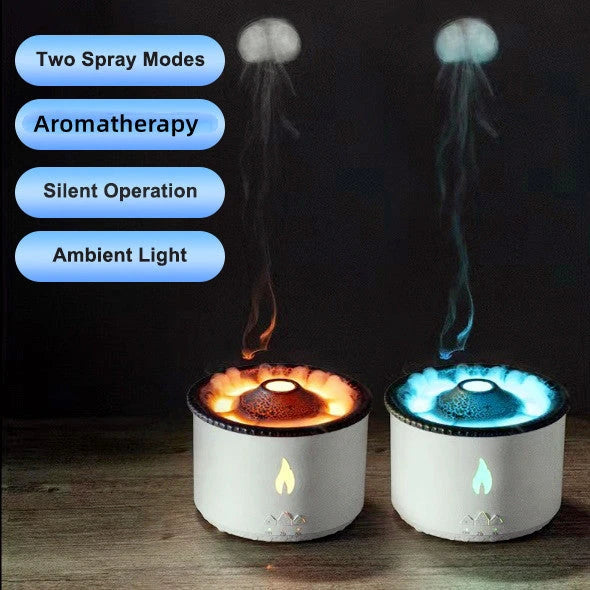 Aromatherapy diffuser with ambient light and two spray modes for cozy home relaxation