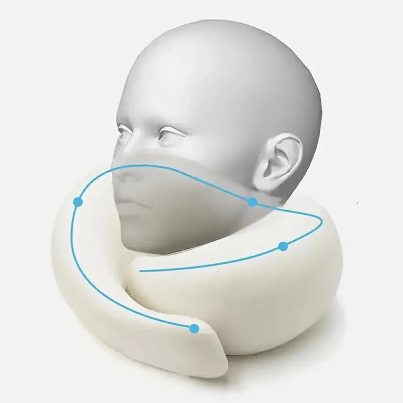 Ergonomic baby neck support pillow with contour design for infant comfort and safety