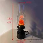 18.5cm LED flame lamp with built-in battery, cozy ambient light for home decor