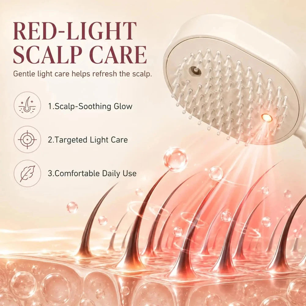Rechargeable Electric Steam Hair Straightener Brush