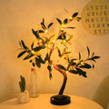 Olive tree lamp with warm fairy lights, perfect for cozy home decor and ambient lighting