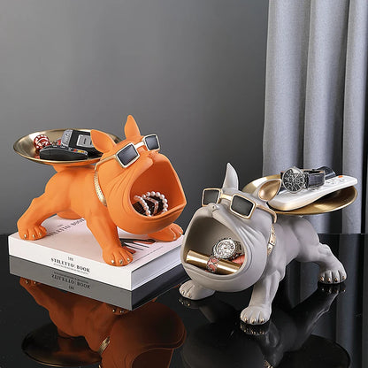 Bulldog Storage Tray French Bulldog Statue