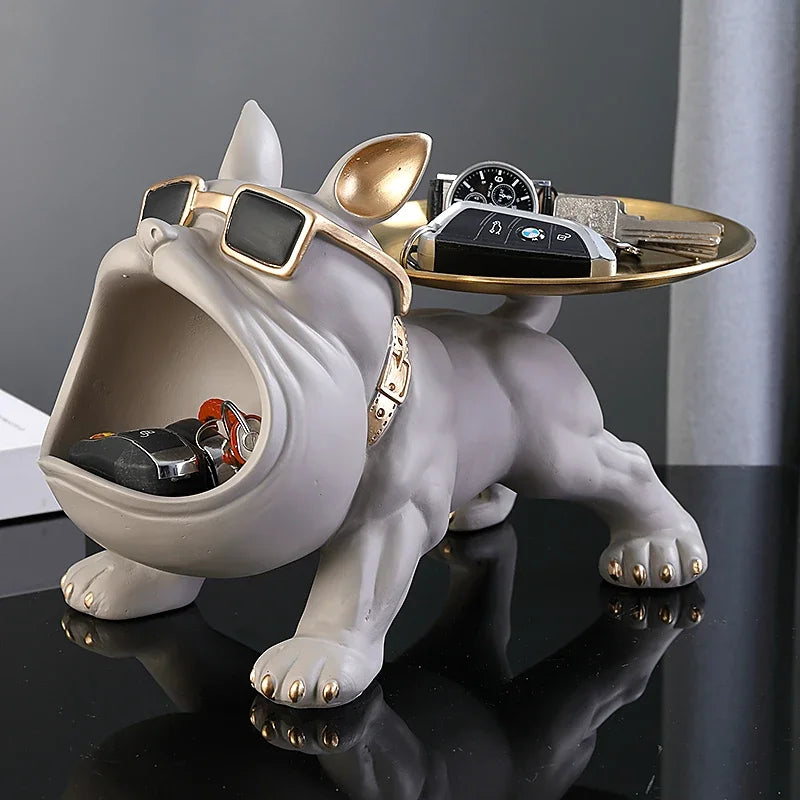 Bulldog Storage Tray French Bulldog Statue