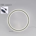 Circular LED wall light with USB connection, modern ambient lighting for cozy home decor
